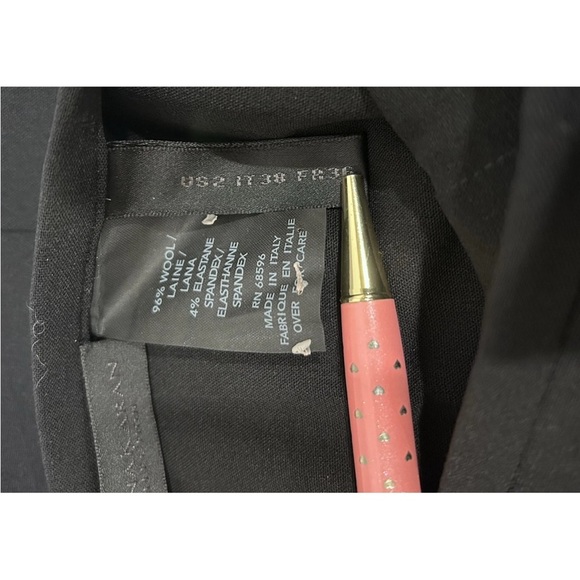 Donna Karan Collection Pencil Skirt Black Size 2 Lightweight Wool Italy - Picture 6 of 6